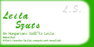 leila szuts business card